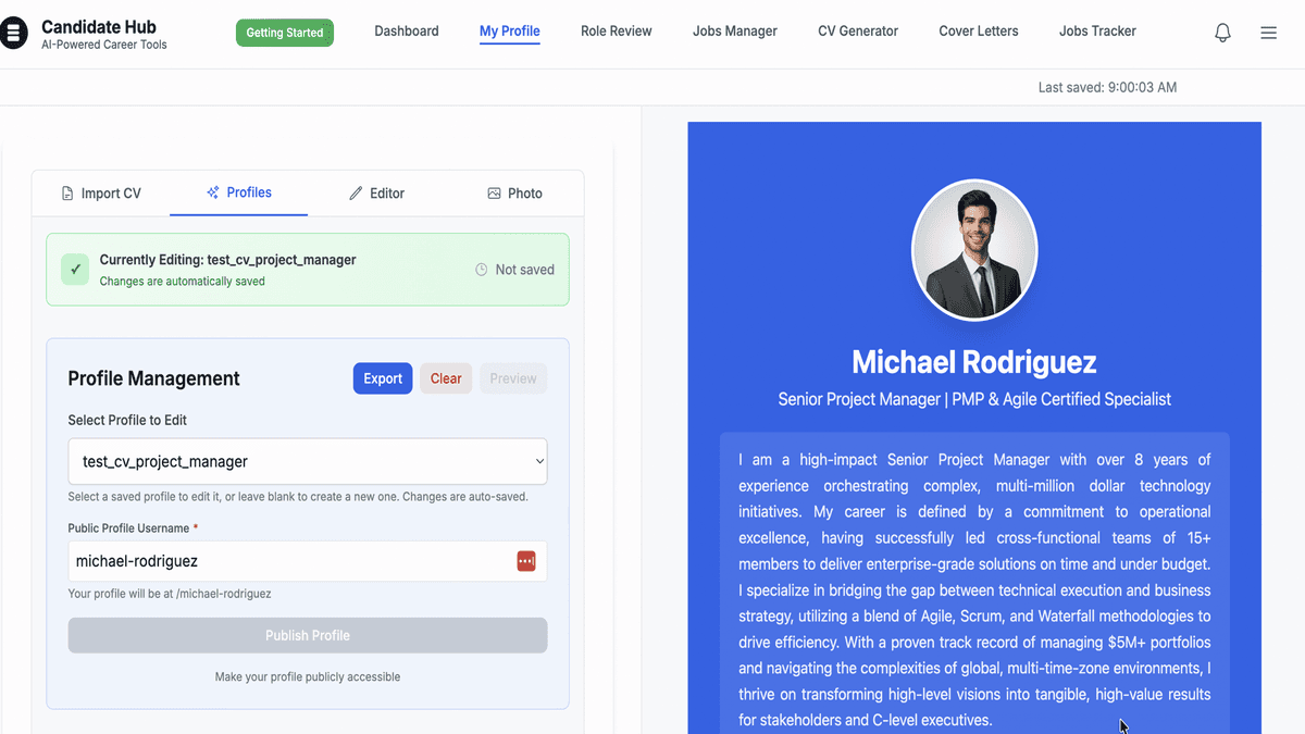 Your Career Story, Polished to Perfection